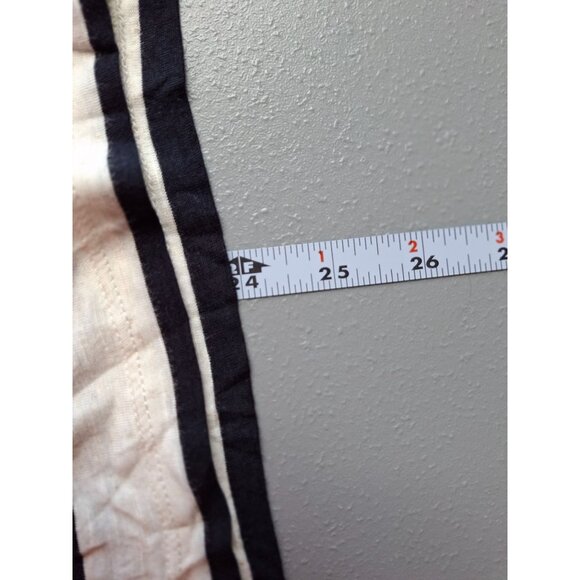 Popora Top S Blue White Striped Sleeveless Lace Applique Neckline Normcore - Picture 7 of 9